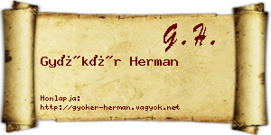 Gyökér Herman névjegykártya